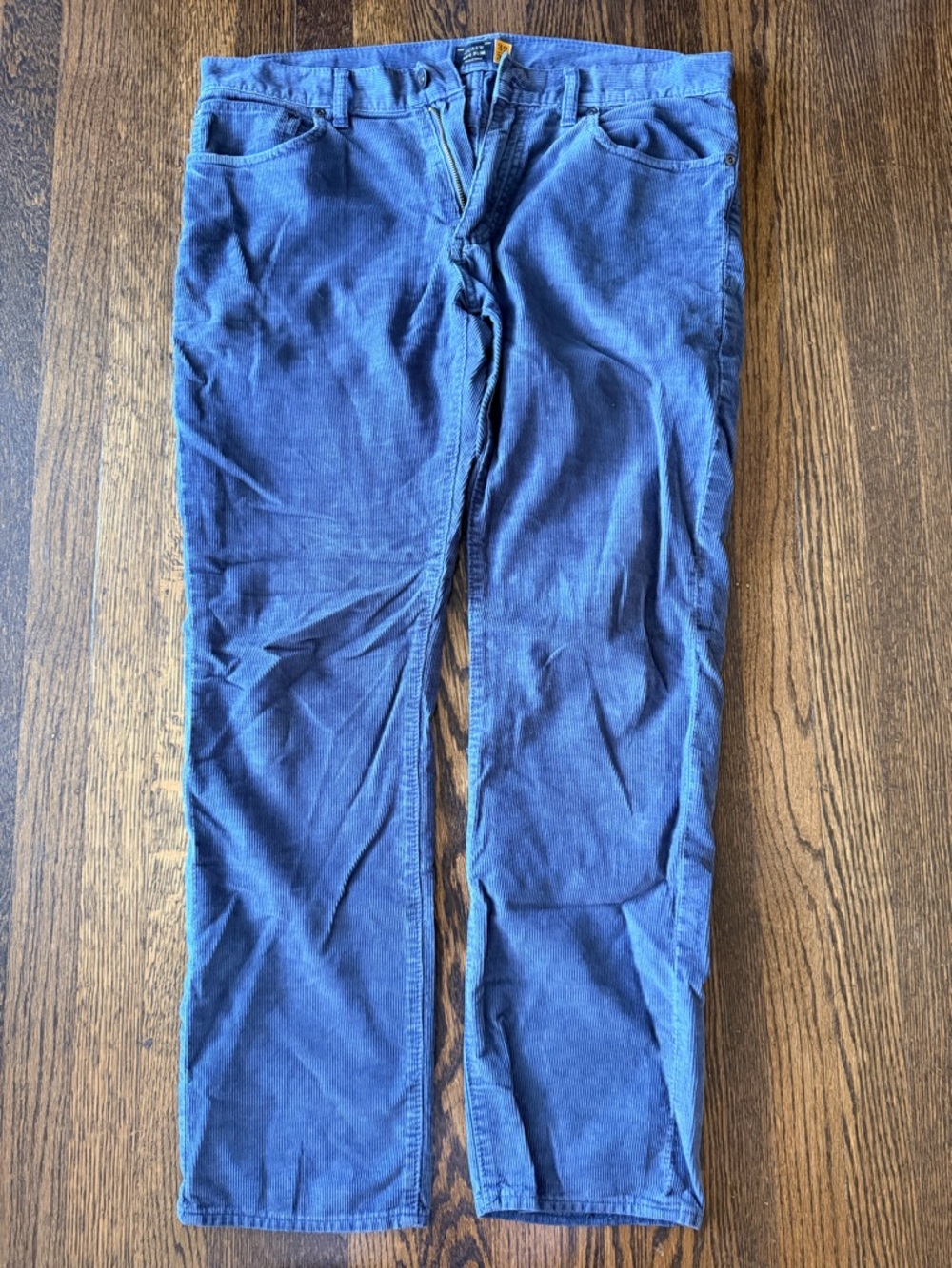 J. Crew Slate Blue Corduroy 484 Slim Pants 32 30
